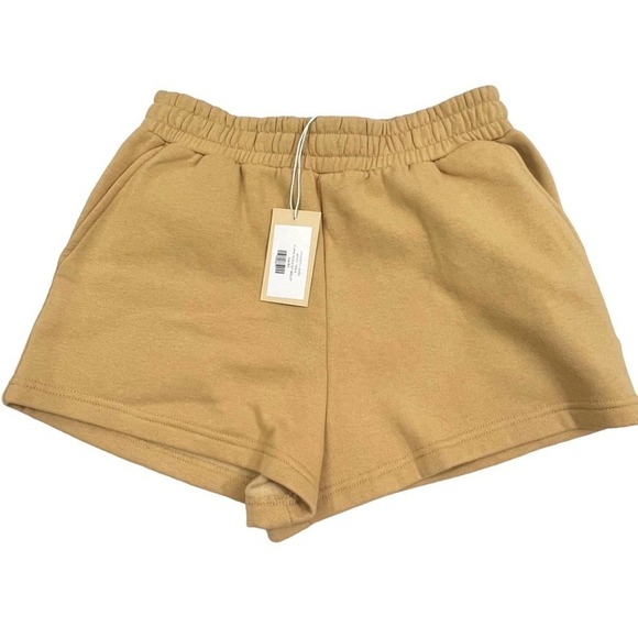 Araminta James Womens Shorts Sz Small Fleece 100% Cotton in Biscuit Nude Tan New - Picture 8 of 16
